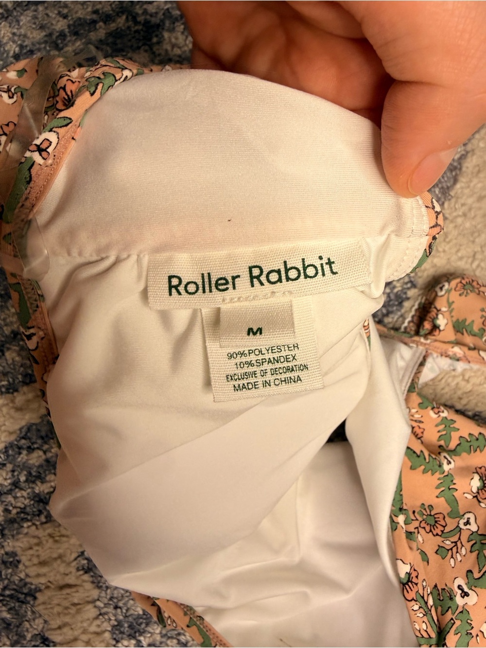 NWOT Roller Rabbit Hampton One-Shoulder Ruffle Bikini Top - Picture 2 of 4
